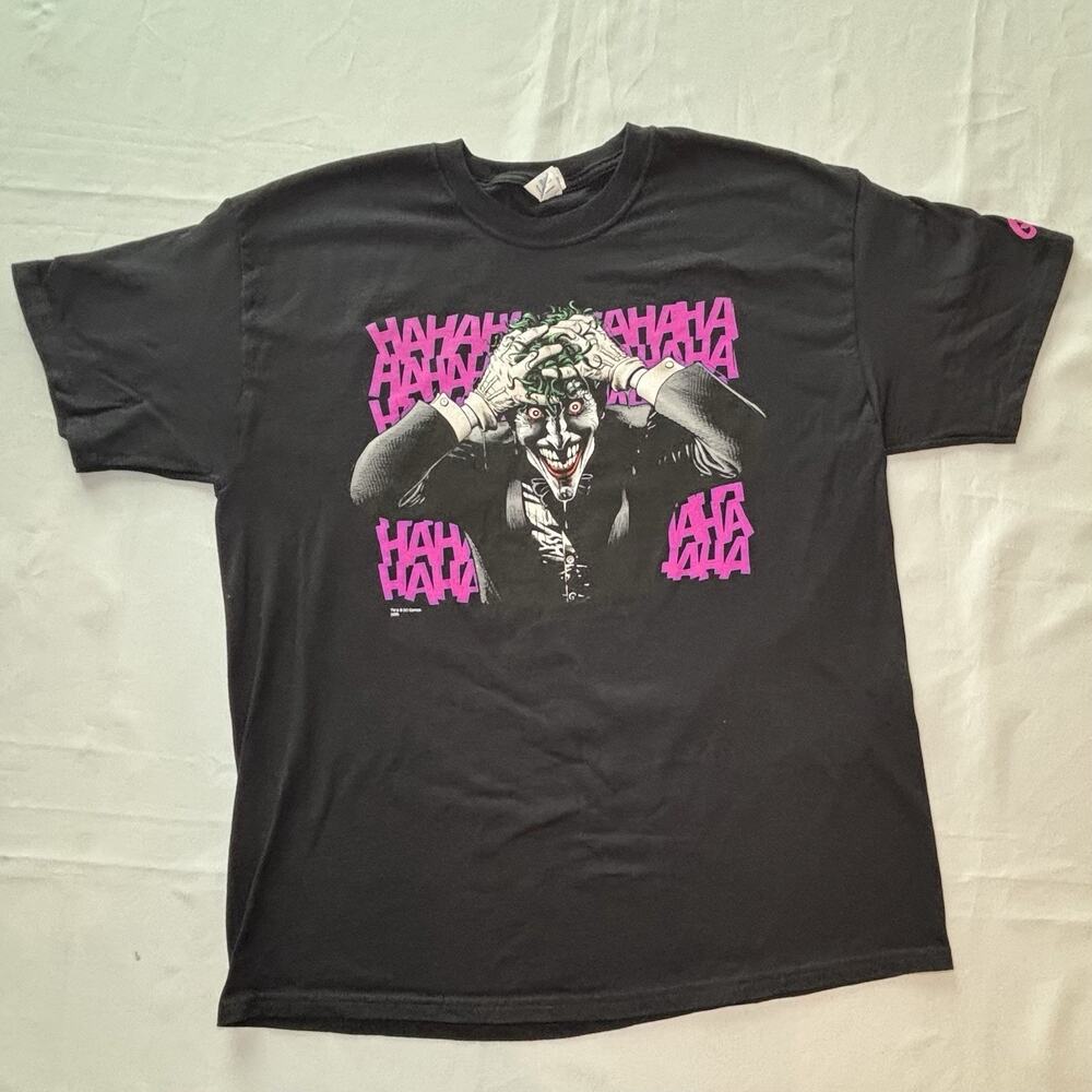DC Comics Joker Graphic Tee Vintage Y2K Size XL Tshirt Hanes Heavyweight